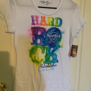 NWT Hard Rock Cafe Philadelphia Juniors Medium